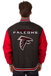 Men's JH Design Black Atlanta Falcons Poly Twill Jacket